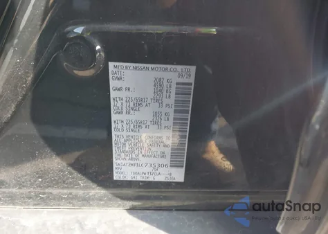 2020 Nissan Rogue S Fwd from USA, damaged, VIN 5N1AT2MT1LC735306